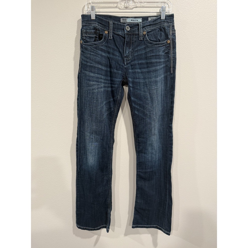 Buckle Aiden Straight Jeans Women Size 29R Blue Denim Stretch 5-Pocket Dark Wash